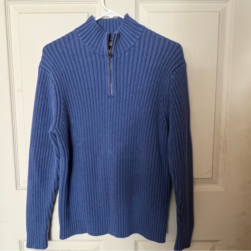 Lands end Cardigan blue Cotton Sweater